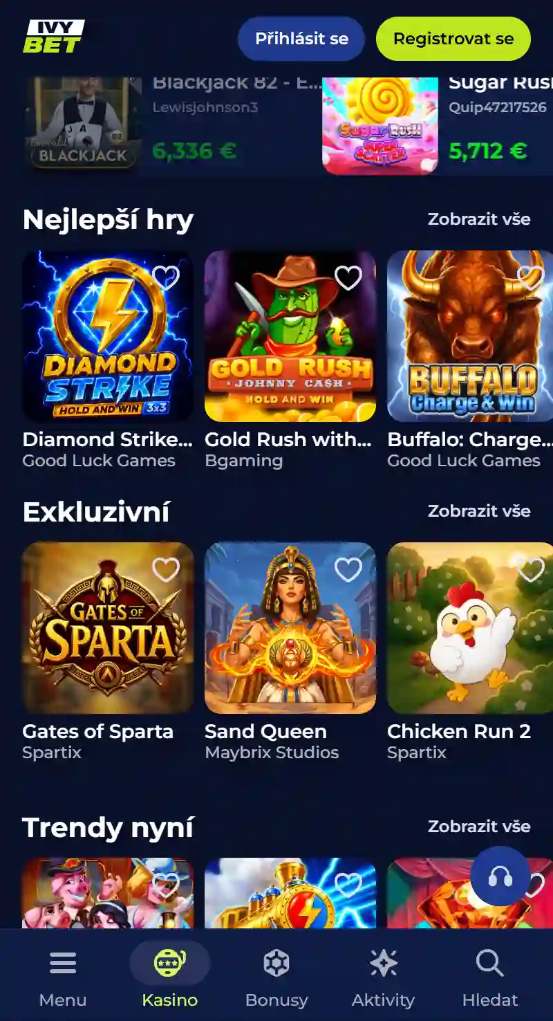 Oficiální mobilní stránka Ivybet s instrukcemi pro instalaci progresivní webové aplikace